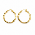 Hoop earrings 10K gold semi solid