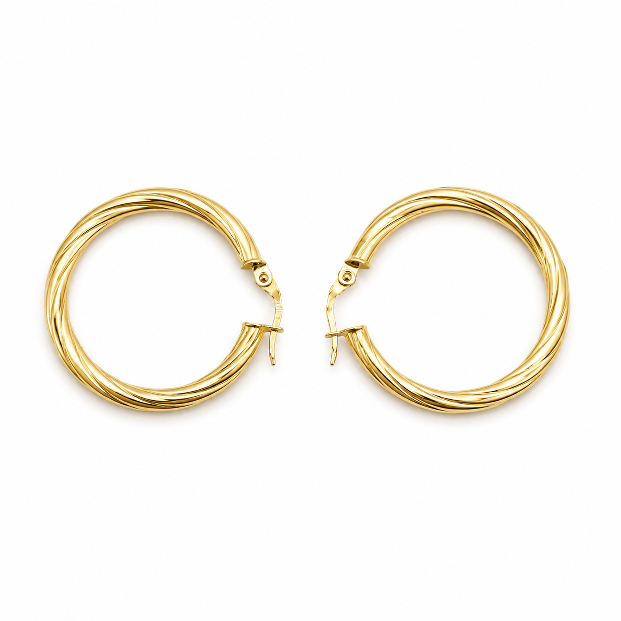 Hoop earrings 10K gold semi solid