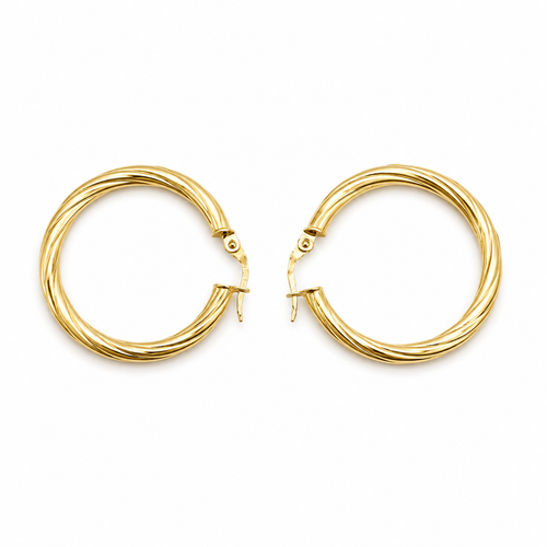 Hoop earrings 10K gold semi solid