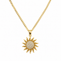 Necklace + sun pendant 10k gold