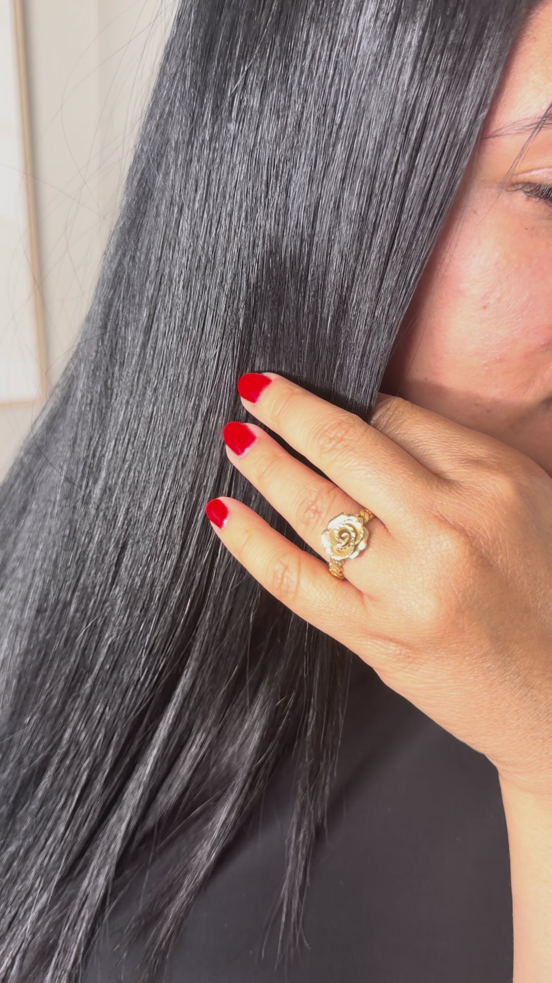Ring Flower 10K gold solid
